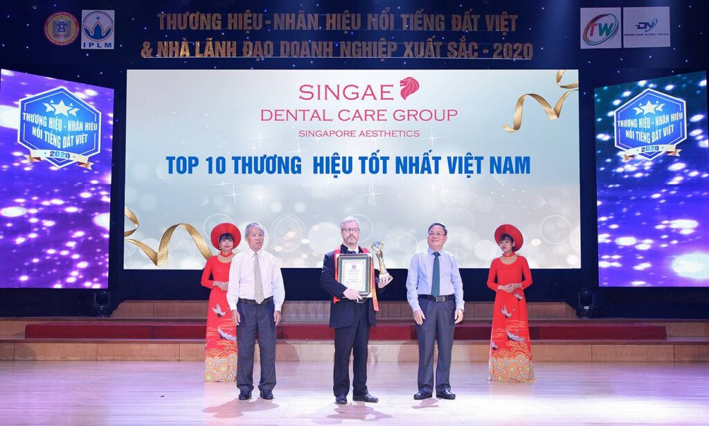 Nha khoa Singae Dental là 1 trong 10 thương hiệu tốt nhất Việt Nam