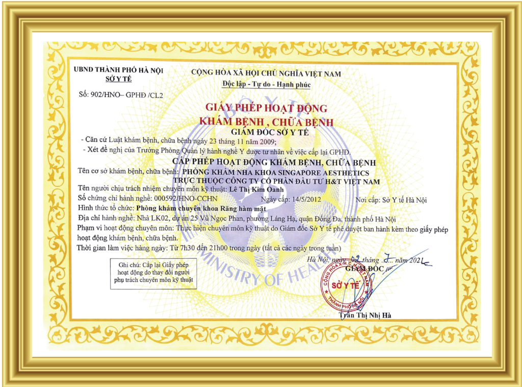 Giấy phép hoạt động khám chưa bệnh cơ sở Hà Nội