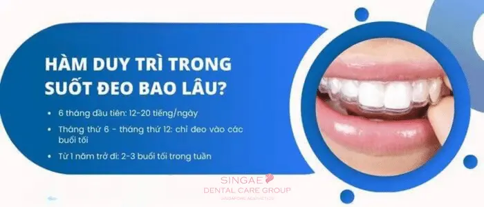 So sánh các loại hàm duy trì trong suốt - Công dụng và giá 10 Hàm duy trì trong suốt đeo bao lâu